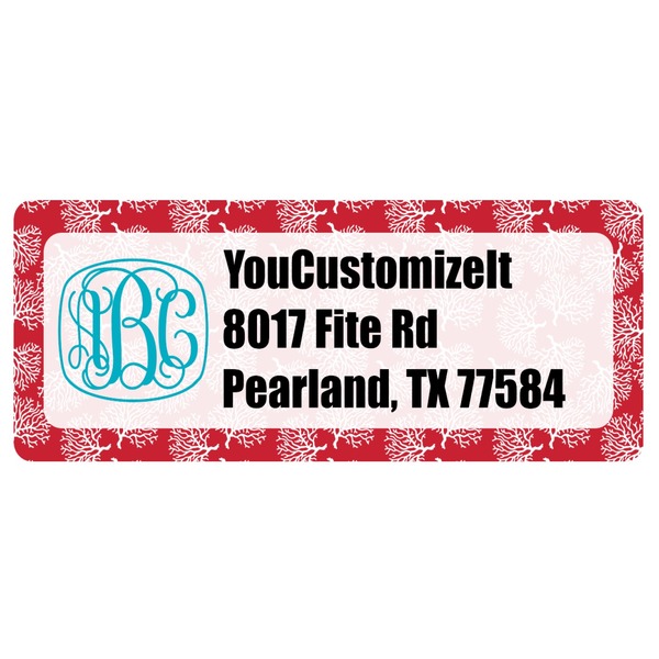 Custom Coral Return Address Labels (Personalized)