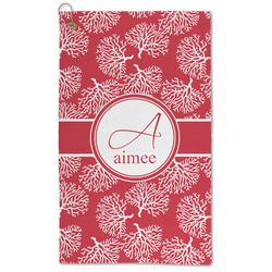 Coral Microfiber Golf Towel (Personalized)