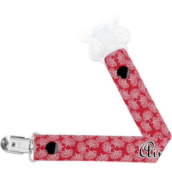 Custom Coral Pacifier Clip (Personalized)