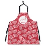 Coral Apron Without Pockets w/ Name and Initial