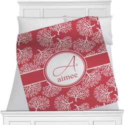 Coral Minky Blanket - 40"x30" - Single Sided (Personalized)