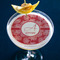 Coral Printed Drink Topper - Large - In Context