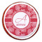 Coral Printed Icing Circle - Large - On Cookie