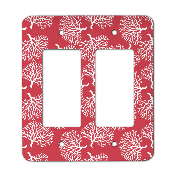 Custom Coral Rocker Style Light Switch Cover - Two Switch