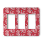 Coral Rocker Style Light Switch Cover - Three Switch