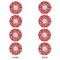 Coral Round Linen Placemats - APPROVAL Set of 4 (double sided)