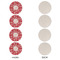 Coral Round Linen Placemats - APPROVAL Set of 4 (single sided)