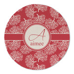 Coral Round Linen Placemat - Single Sided (Personalized)