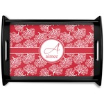 Coral Black Wooden Tray - Small (Personalized)