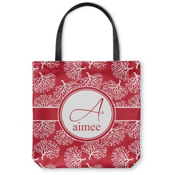Coral Canvas Tote Bag - Large - 18"x18" (Personalized)