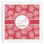 Coral Paper Dinner Napkins (Personalized)