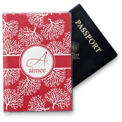 Coral Vinyl Passport Holder (Personalized)