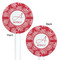 Coral White Plastic 5.5" Stir Stick - Double Sided - Round - Front & Back