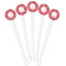 Coral White Plastic 5.5" Stir Stick - Fan View