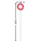 Coral White Plastic 5.5" Stir Stick - Round - Dimensions