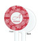 Coral White Plastic 5.5" Stir Stick - Single Sided - Round - Front & Back