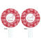 Coral White Plastic 7" Stir Stick - Double Sided - Round - Front & Back