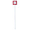 Coral White Plastic Stir Stick - Double Sided - Square - Single Stick