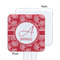 Coral White Plastic Stir Stick - Single Sided - Square - Approval