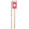 Coral Wooden 6.25" Stir Stick - Rectangular - Dimensions