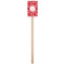 Coral Wooden 6.25" Stir Stick - Rectangular - Single Stick