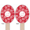 Coral Wooden Food Pick - Oval - Double Sided - Front & Back