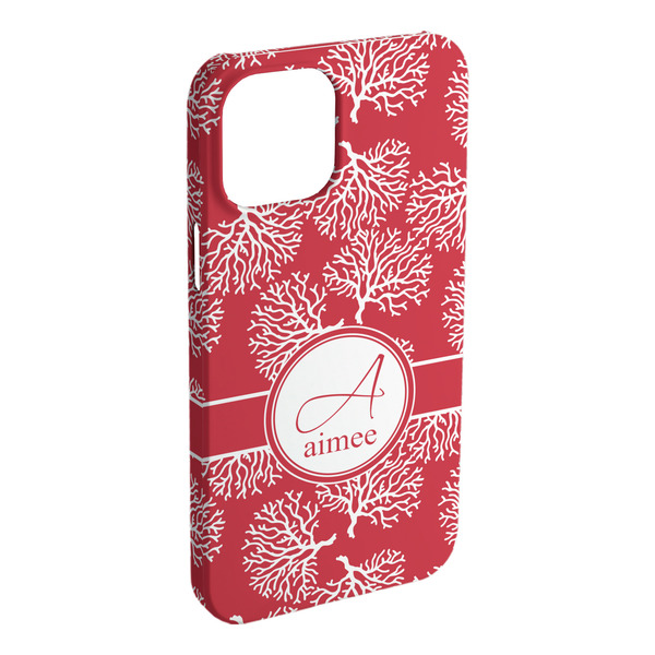 Custom Coral iPhone Case - Plastic - iPhone 15 Pro Max (Personalized)