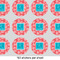 Coral & Teal 1" Multipurpose Round Labels - Sheet