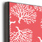 Coral & Teal 16x20 Wood Print - Closeup