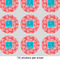 Coral & Teal 2" Multipurpose Round Labels - Sheet