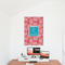 Coral & Teal 24x36 - Matte Poster - On the Wall