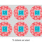 Coral & Teal 3" Multipurpose Round Labels - Sheet