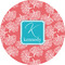 Coral & Teal 3" Multipurpose Round Labels - Single Sticker