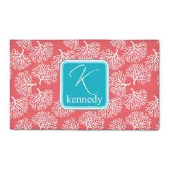 Coral & Teal 3' x 5' Patio Rug (Personalized)