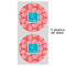 Coral & Teal 5" Multipurpose Round Label - Sheet