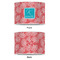 Coral & Teal 8" Drum Lampshade - APPROVAL (Poly Film)