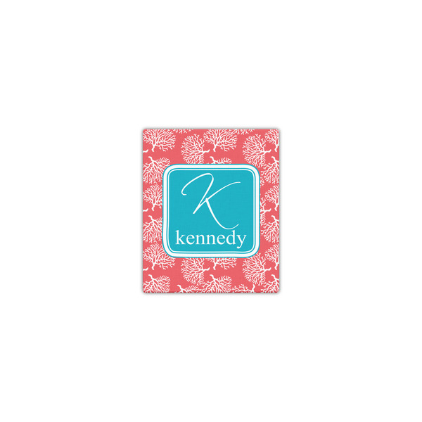 Custom Coral & Teal Canvas Print - 8x10 (Personalized)