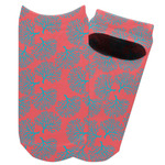 Coral & Teal Adult Ankle Socks