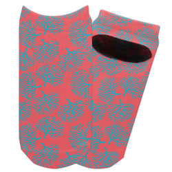 Coral & Teal Adult Ankle Socks