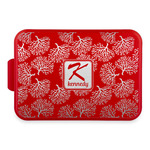 Coral & Teal Aluminum Baking Pan with Red Lid (Personalized)