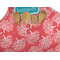 Coral & Teal Apron - Pocket Detail with Props