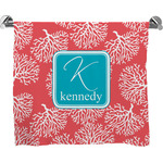 Coral & Teal Bath Towel (Personalized)