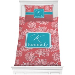 Coral & Teal Comforter Set - Twin (Personalized)