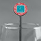 Coral & Teal Black Plastic 5.5" Stir Stick - Round - Main