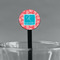 Coral & Teal Black Plastic 7" Stir Stick - Round - Main