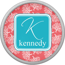 Coral & Teal Cabinet Knob (Silver) (Personalized)