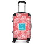 Coral & Teal Suitcase (Personalized)