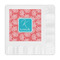 Coral & Teal Embossed Decorative Napkins (Personalized)