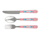 Coral & Teal Cutlery Set (Personalized)