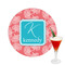 Coral & Teal Drink Topper - Medium - Single with Drink